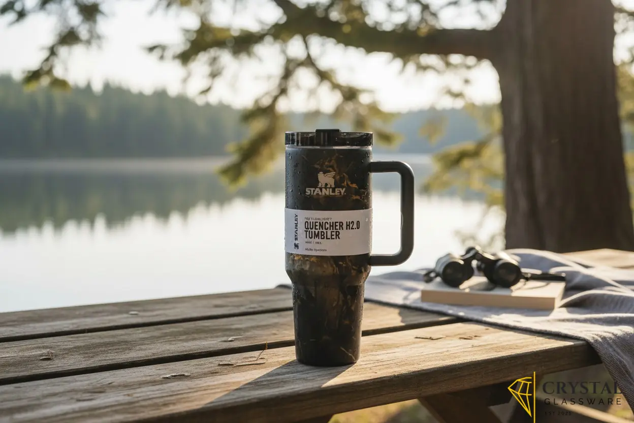 Premium Black Marble Stanley Quencher H2.0 Tumbler 40oz